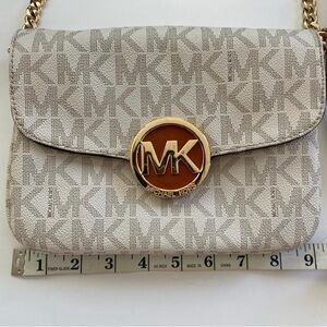 Michael Kors Beige and Brown Crossbody Bag